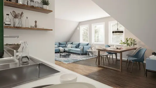 Domizil-192-Wohnbereich-DG Wohnung im Dachgeschoss