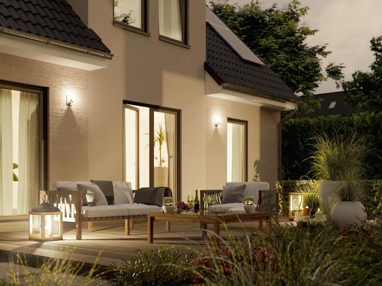Das Einfamilienhaus Flair 134 in Abendstimmung